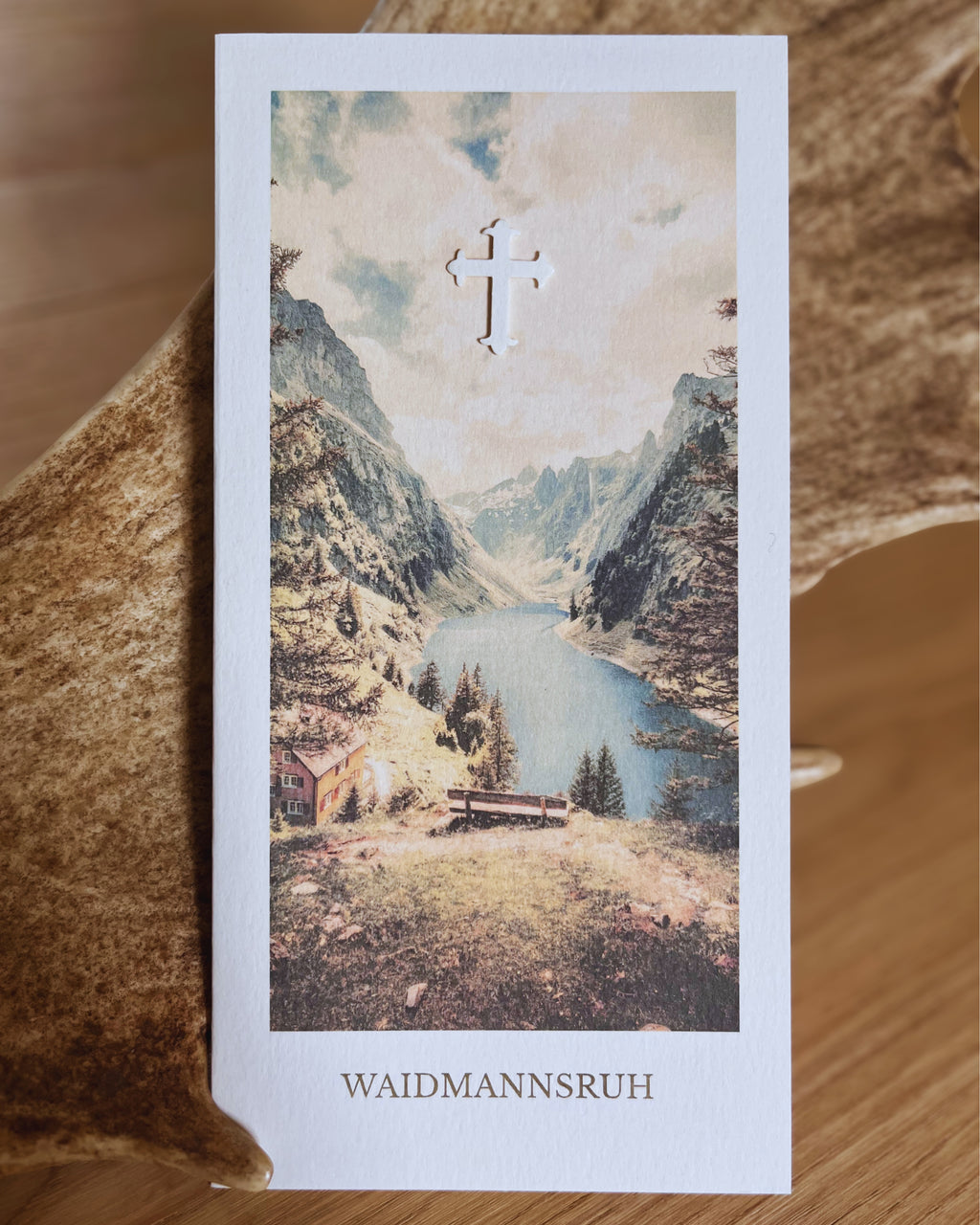 2 x KONDOLENZKARTE / BEILEIDSKARTE FÜR JÄGER - "WAIDMANNSRUH" MIT COUVERTS